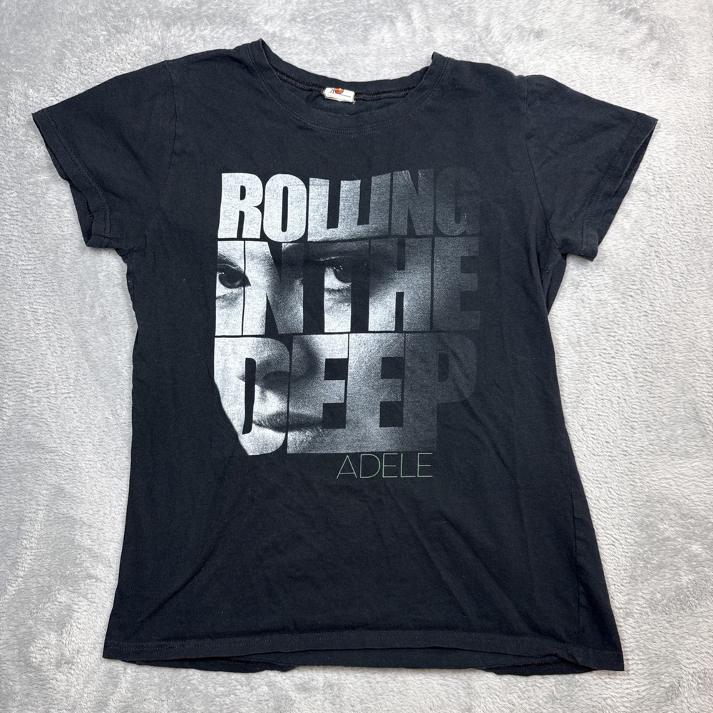 Vintage Adele Rolling In The Deep Shirt Womens Black 2XL Bay Island Tag Y2K